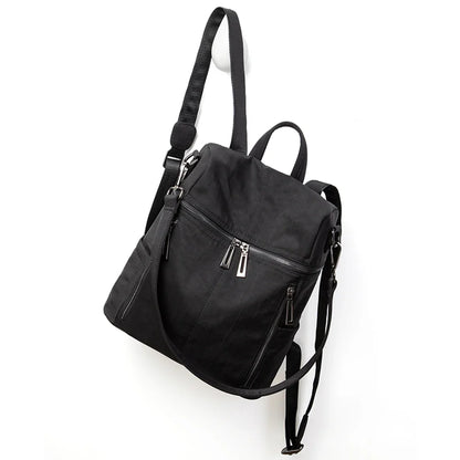 SYZM Elegant Women's Backpack Business Lady's Multi Purpose Bag High Quality Waterproof Tencel Nylon Knapsack Leisure Bags