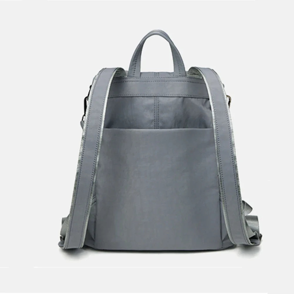 SYZM Elegant Women's Backpack Business Lady's Multi Purpose Bag High Quality Waterproof Tencel Nylon Knapsack Leisure Bags