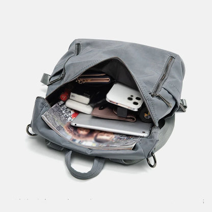 SYZM Elegant Women's Backpack Business Lady's Multi Purpose Bag High Quality Waterproof Tencel Nylon Knapsack Leisure Bags