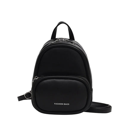 SYZM Fashion Small Women Backpack Cute Makaron Color Girls' Handbag Soft PU Leather Female Backpack  Mini Ladies Bags