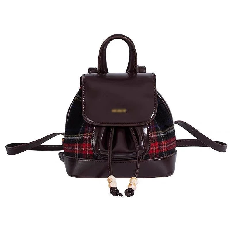 SYZM Female Mini Backpack Y2K PU Bags for Women Student Small Schoolbag Teenage Girls Casual Fashion Trendy Bag
