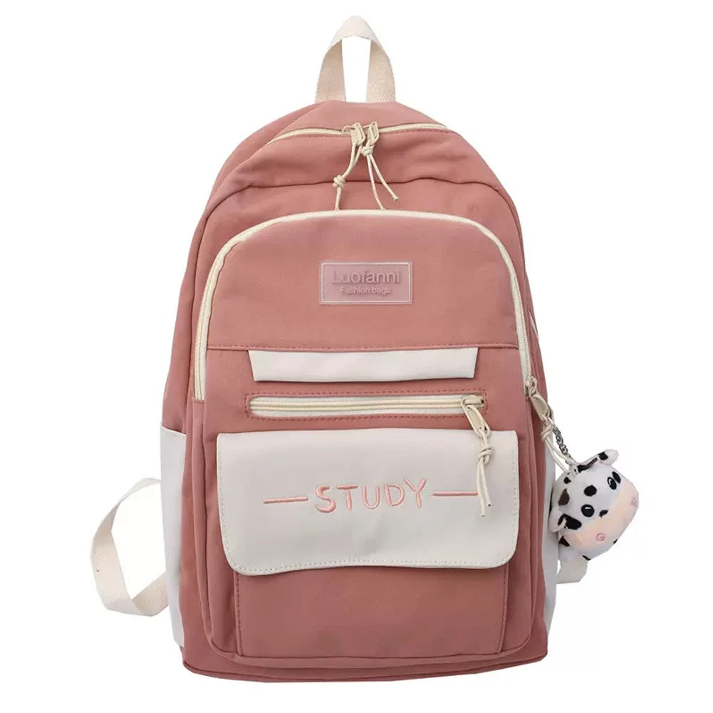 SYZM Girls School Bags for Teenagers Backpacks Nylon Teen Student Book Bag Big College Schoolbag Large Capacity Laptop Backpack