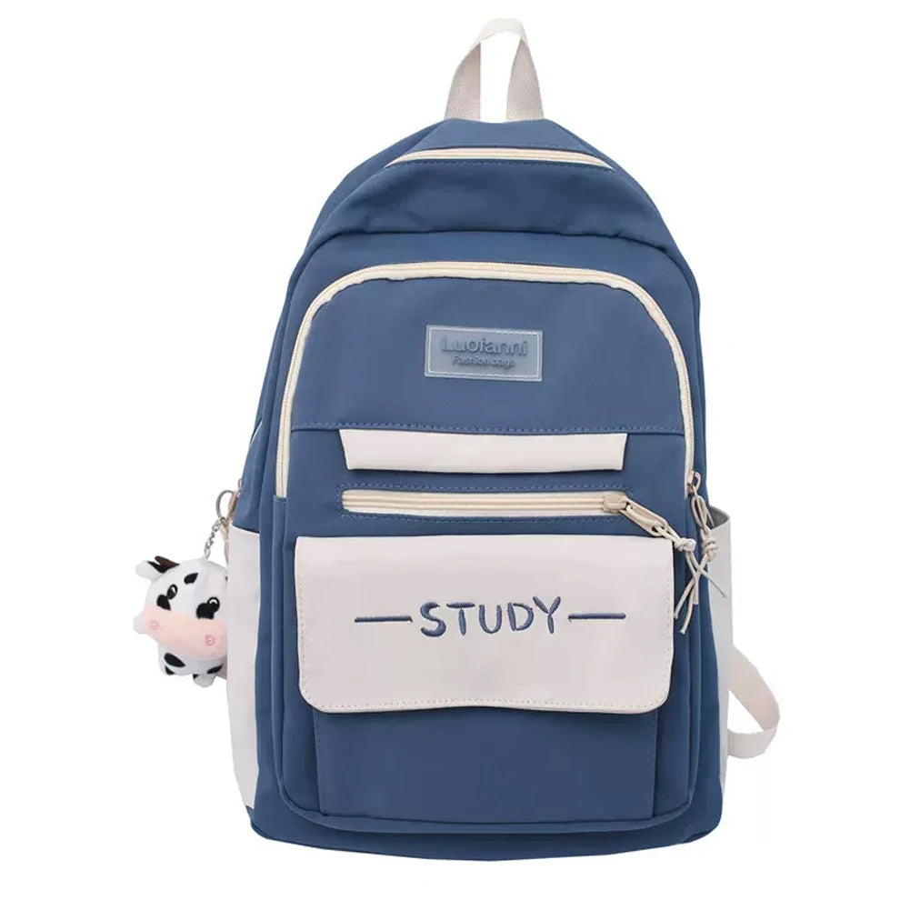 SYZM Girls School Bags for Teenagers Backpacks Nylon Teen Student Book Bag Big College Schoolbag Large Capacity Laptop Backpack
