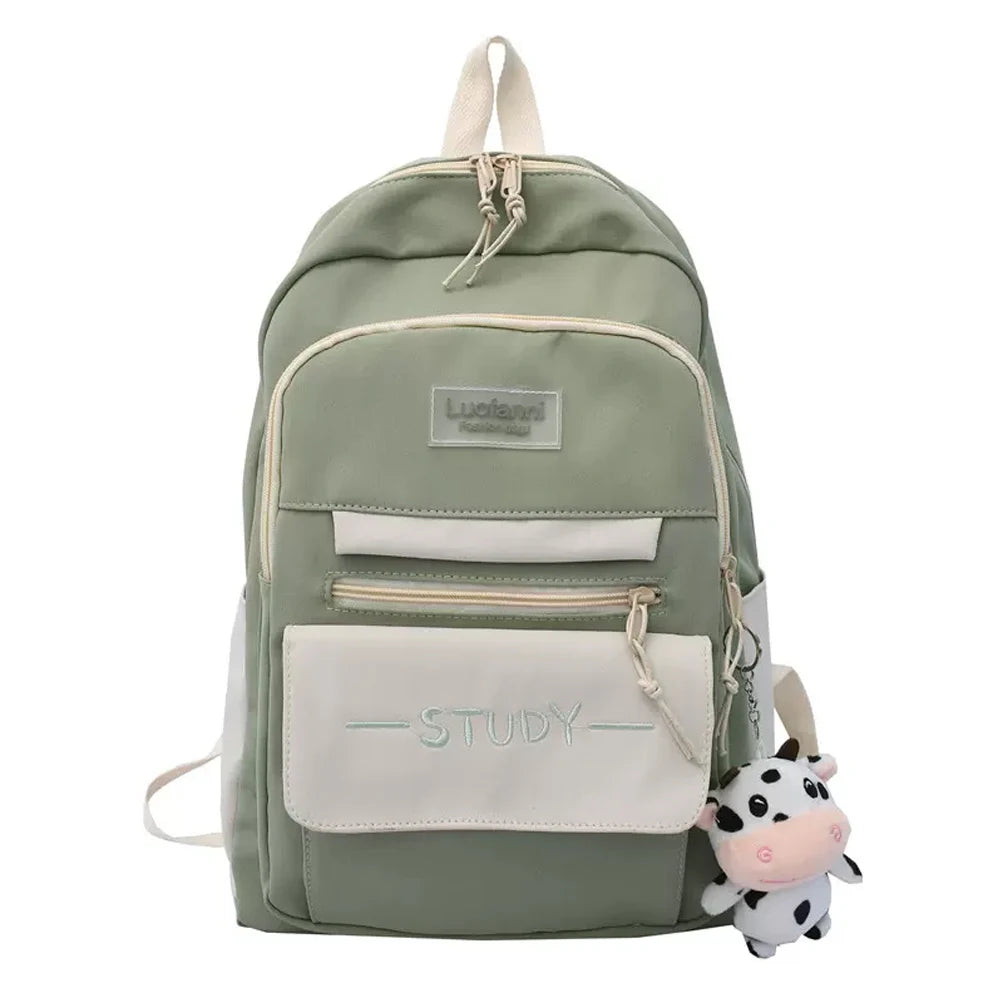 SYZM Girls School Bags for Teenagers Backpacks Nylon Teen Student Book Bag Big College Schoolbag Large Capacity Laptop Backpack