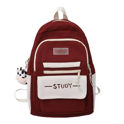 SYZM Girls School Bags for Teenagers Backpacks Nylon Teen Student Book Bag Big College Schoolbag Large Capacity Laptop Backpack