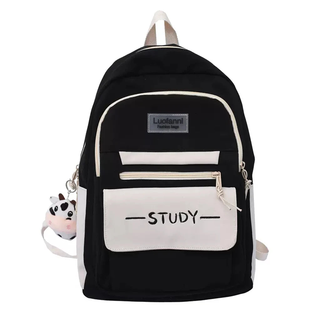 SYZM Girls School Bags for Teenagers Backpacks Nylon Teen Student Book Bag Big College Schoolbag Large Capacity Laptop Backpack
