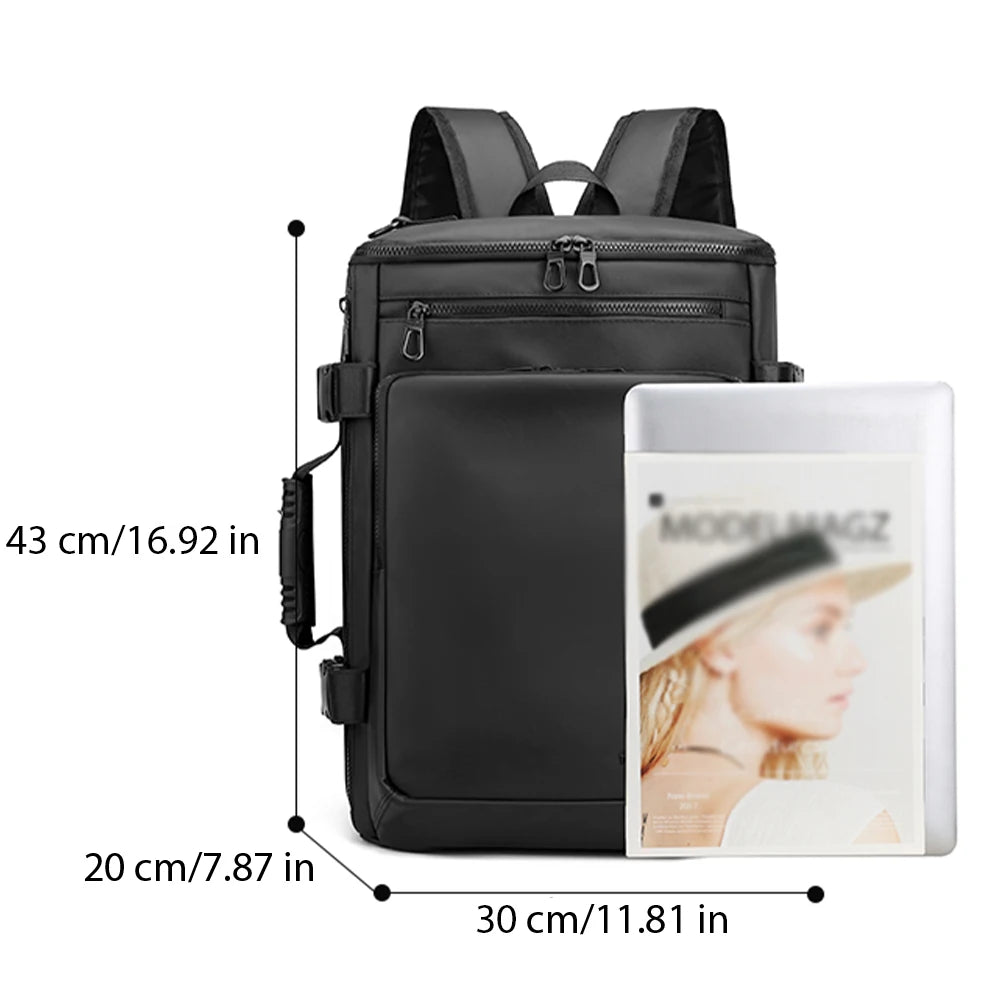 SYZM Large Capacity Backpack Men's Student School Bags Travel Bag Casual Waterproof Nylon Backpack Multi-functional Laptop Bag