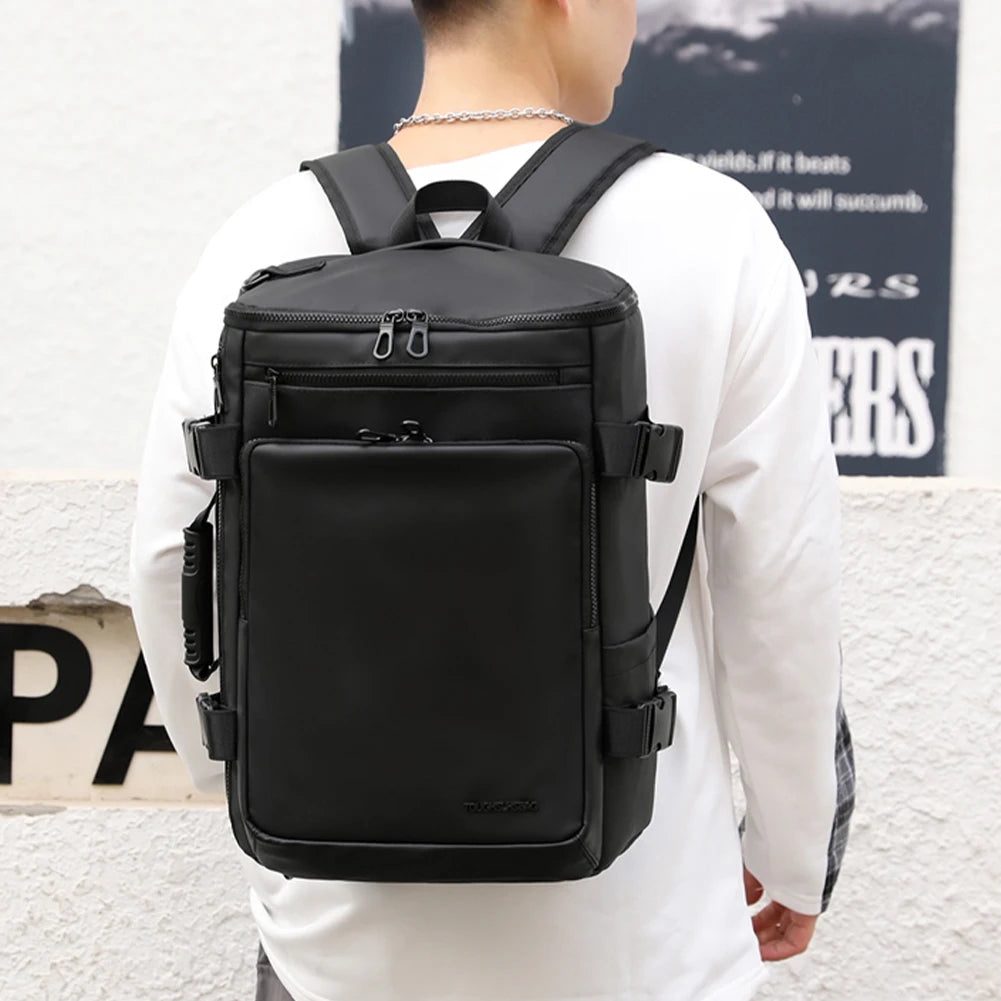 SYZM Large Capacity Backpack Men's Student School Bags Travel Bag Casual Waterproof Nylon Backpack Multi-functional Laptop Bag