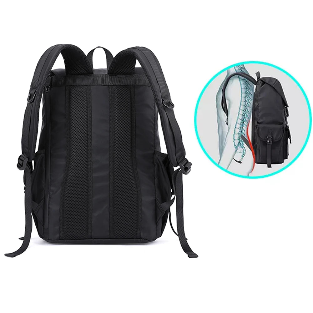 SYZM Large Capacity Backpack Outdoor Sports Mountaineering Bag Waterproof Nylon Knapsack Laptop Bag Student Schoolbag