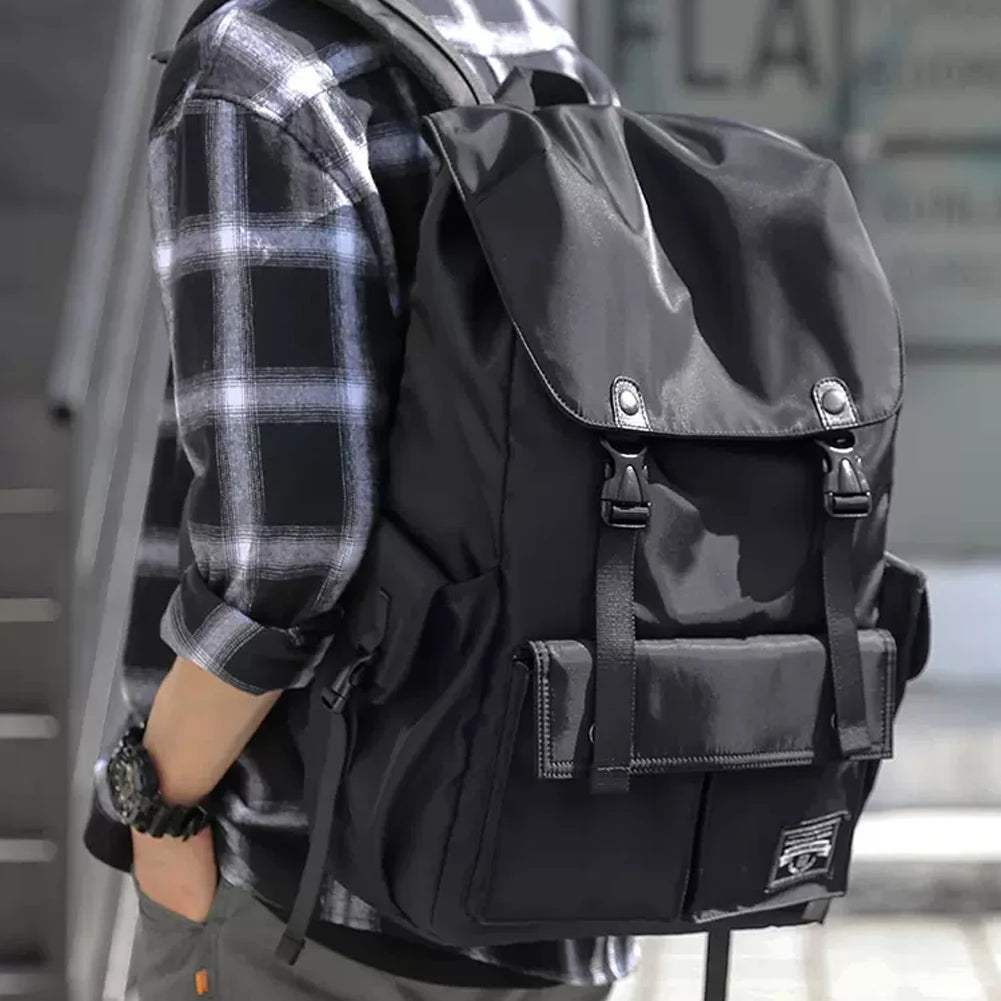 SYZM Large Capacity Backpack Outdoor Sports Mountaineering Bag Waterproof Nylon Knapsack Laptop Bag Student Schoolbag
