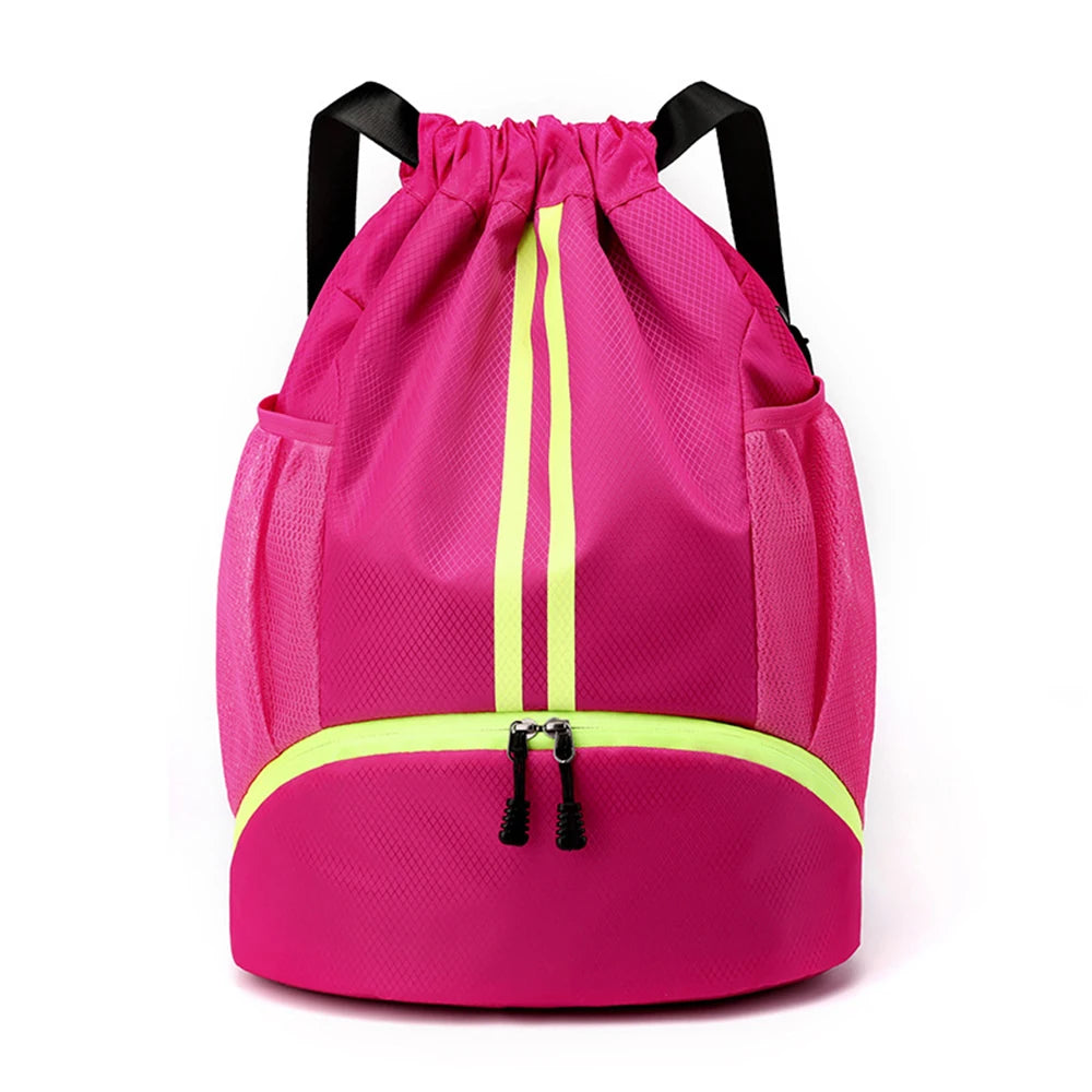 SYZM Large Capacity  Drawstring Backpack Basketball Sports Bag Portable Mountaineering Bag Best for Basketball Soccer Volleyba