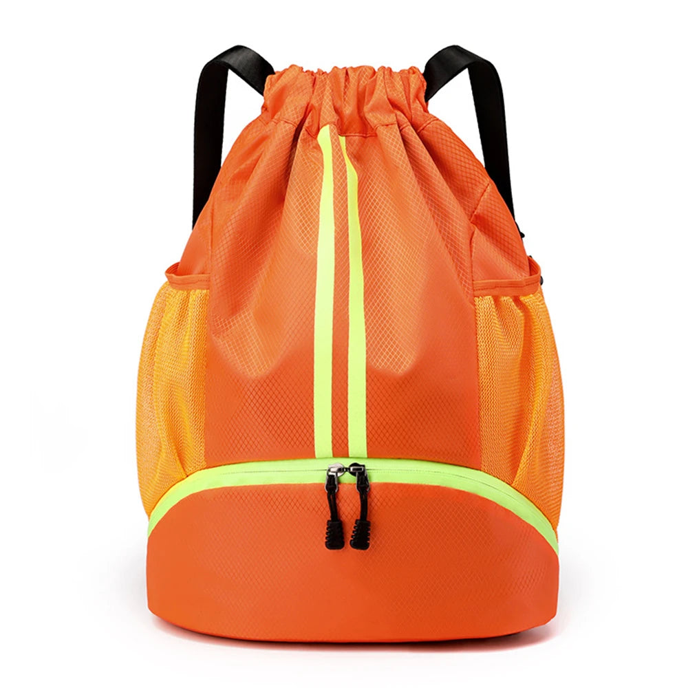 SYZM Large Capacity  Drawstring Backpack Basketball Sports Bag Portable Mountaineering Bag Best for Basketball Soccer Volleyba