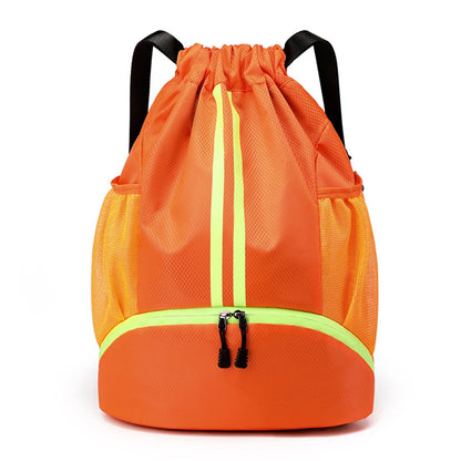 SYZM Large Capacity  Drawstring Backpack Basketball Sports Bag Portable Mountaineering Bag Best for Basketball Soccer Volleyba