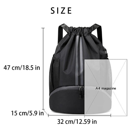 SYZM Large Capacity  Drawstring Backpack Basketball Sports Bag Portable Mountaineering Bag Best for Basketball Soccer Volleyba