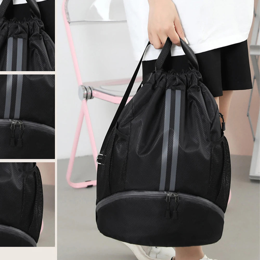 SYZM Large Capacity  Drawstring Backpack Basketball Sports Bag Portable Mountaineering Bag Best for Basketball Soccer Volleyba