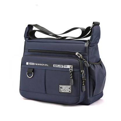 SYZM Large Capacity  Men's Shoulder Bag Light Waterproof Nylon Crossbody Bag Multi Pocket Male Business Messenger Bag