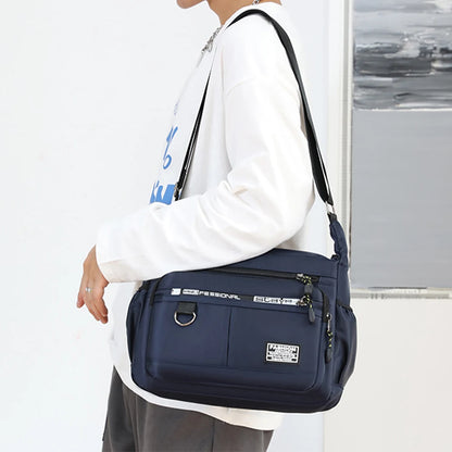 SYZM Large Capacity  Men's Shoulder Bag Light Waterproof Nylon Crossbody Bag Multi Pocket Male Business Messenger Bag