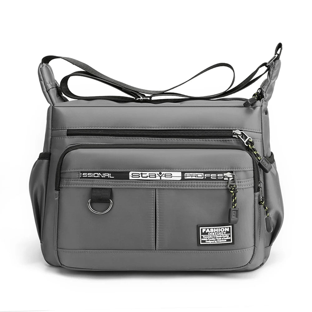 SYZM Large Capacity  Men's Shoulder Bag Light Waterproof Nylon Crossbody Bag Multi Pocket Male Business Messenger Bag