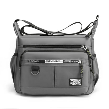 SYZM Large Capacity  Men's Shoulder Bag Light Waterproof Nylon Crossbody Bag Multi Pocket Male Business Messenger Bag