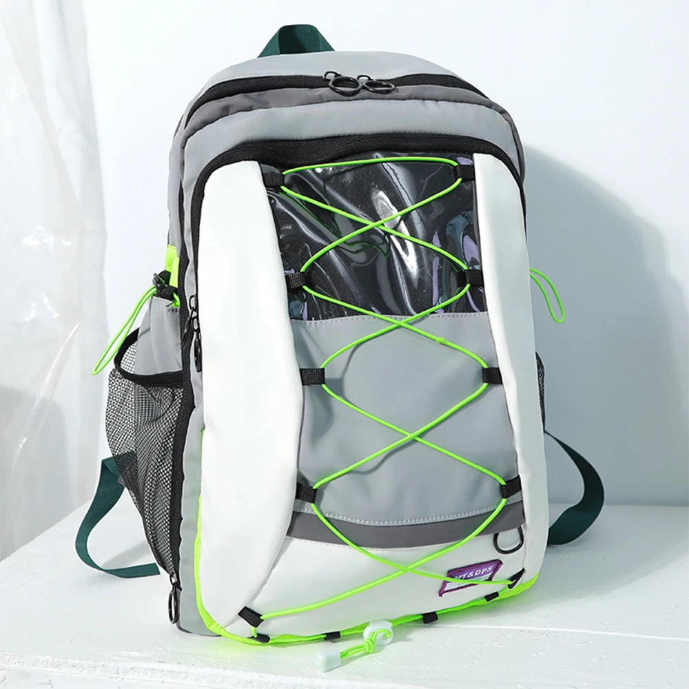 SYZM Large Capacity Outdoor Sports Backpack Waterproof Nylon Teenagers Schoolbag Travel Backpack  Fashion Trends Shoulders Bag