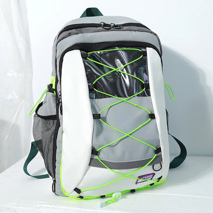 SYZM Large Capacity Outdoor Sports Backpack Waterproof Nylon Teenagers Schoolbag Travel Backpack  Fashion Trends Shoulders Bag