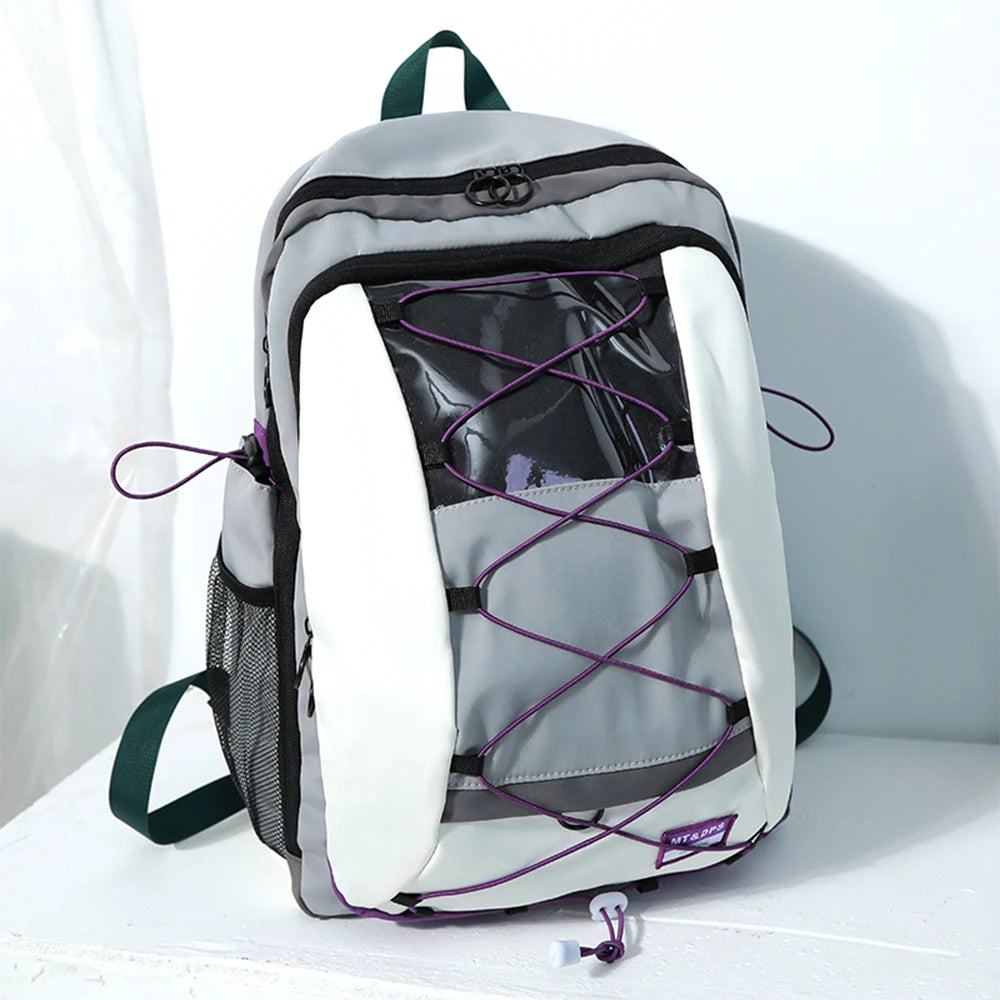SYZM Large Capacity Outdoor Sports Backpack Waterproof Nylon Teenagers Schoolbag Travel Backpack  Fashion Trends Shoulders Bag
