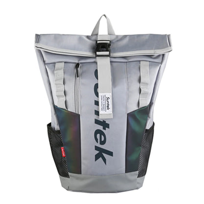 SYZM Large Capacity Travel Backpack Waterproof Nylon Couple Backpack Laser Reflective Strip Laptop Bag Teen Male School Bag