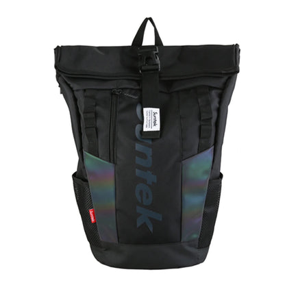 SYZM Large Capacity Travel Backpack Waterproof Nylon Couple Backpack Laser Reflective Strip Laptop Bag Teen Male School Bag