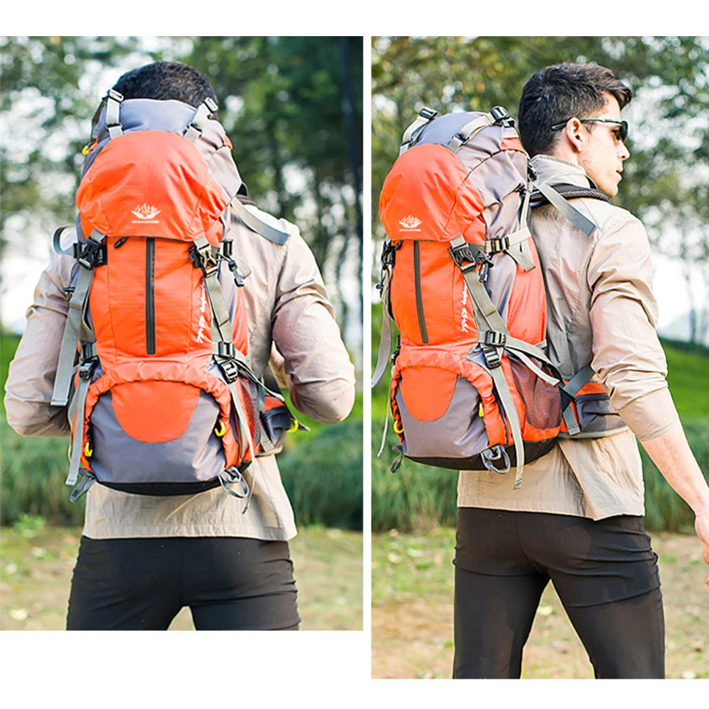 SYZM Large-capacity Mountaineering Bag Multi-function  Men Backpack Outdoor Sports Hiking Camping Climbing Fishing Backpack