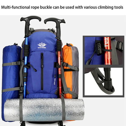 SYZM Large-capacity Mountaineering Bag Multi-function  Men Backpack Outdoor Sports Hiking Camping Climbing Fishing Backpack