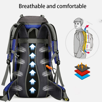 SYZM Large-capacity Mountaineering Bag Multi-function  Men Backpack Outdoor Sports Hiking Camping Climbing Fishing Backpack