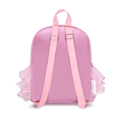 SYZM Lovely Pink Girl Backpack Fantastic Ballet Gauze Skirt Decoration Children's Dance Shoulders Bag Little Girl Schoolbag