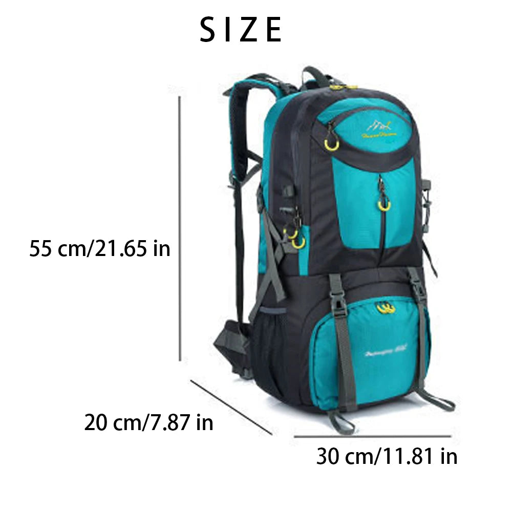 SYZM Men  Mountaineering Backpack Large-capacity Outdoor Sports Bags Climbing Camping Fishing Hiking Knapsack Travel Backpack