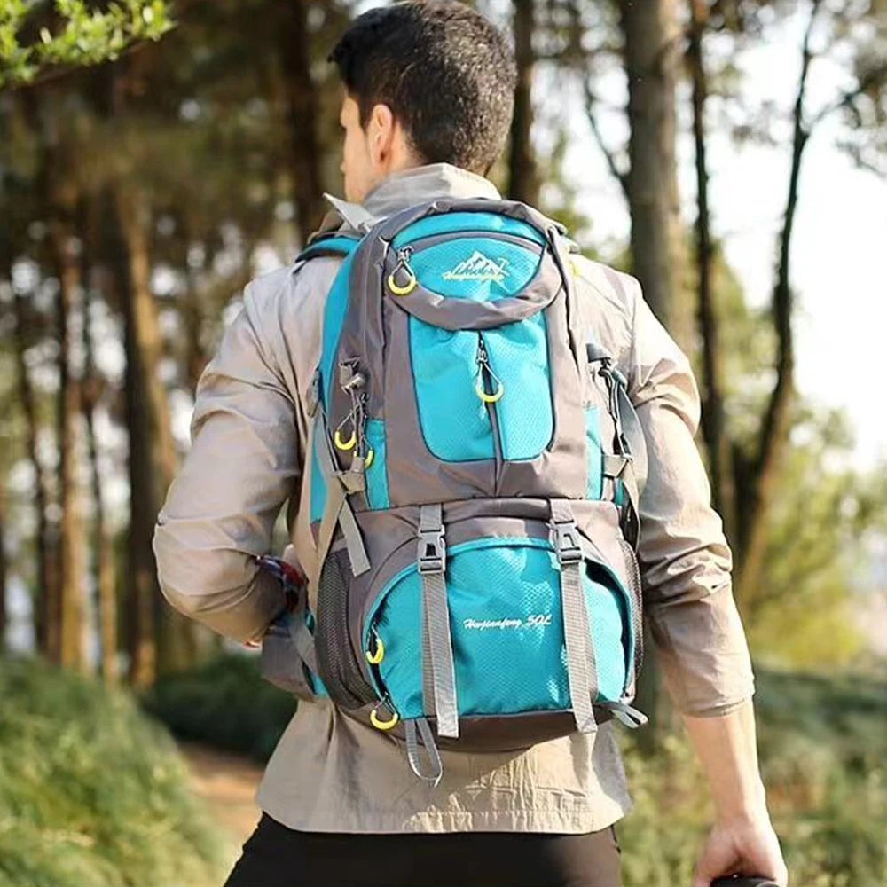 SYZM Men  Mountaineering Backpack Large-capacity Outdoor Sports Bags Climbing Camping Fishing Hiking Knapsack Travel Backpack