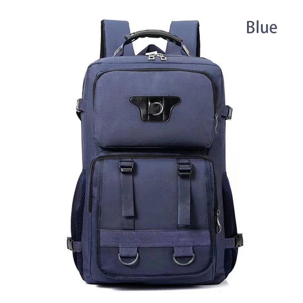 SYZM Men's Laptop Bag Multifunctional Casual Backpack Nylon Schoolbag Large-Capacity Leisure Schoolbag Travel Backpack