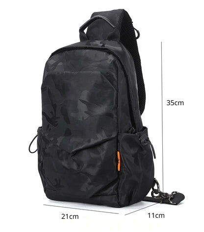 SYZM Men's Waterproof Chest Bag New Fashion Casual Multi-function Small Backpack Boy's Shoulder Bag Crossbody Bag