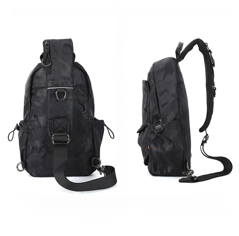 SYZM Men's Waterproof Chest Bag New Fashion Casual Multi-function Small Backpack Boy's Shoulder Bag Crossbody Bag