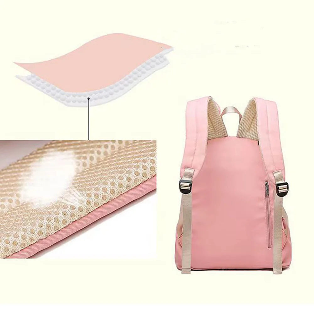 SYZM Mommy Bag  Large-capacity Insulated Bottle Bag Baby Diaper Bag Cute Rabbit Ear Backpack Mommy Outting Baby Nursing Bags