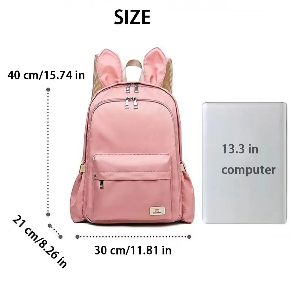 SYZM Mommy Bag  Large-capacity Insulated Bottle Bag Baby Diaper Bag Cute Rabbit Ear Backpack Mommy Outting Baby Nursing Bags