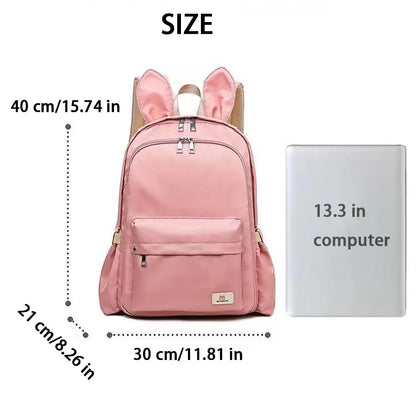 SYZM Mommy Bag  Large-capacity Insulated Bottle Bag Baby Diaper Bag Cute Rabbit Ear Backpack Mommy Outting Baby Nursing Bags