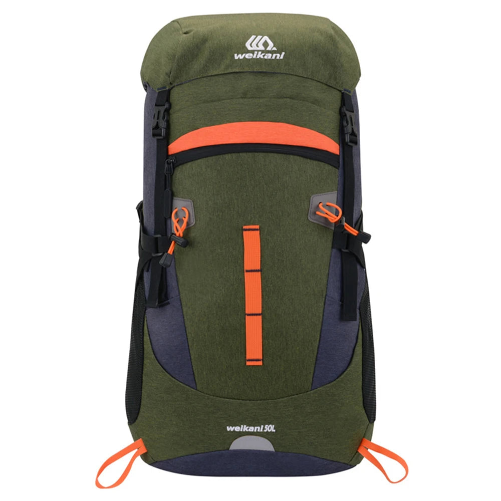 SYZM Mountaineering Bag Men Large Capacity 50L Sports Bag Waterproof  Breathable Outdoor Backpack Hiking Camping Travel Bag