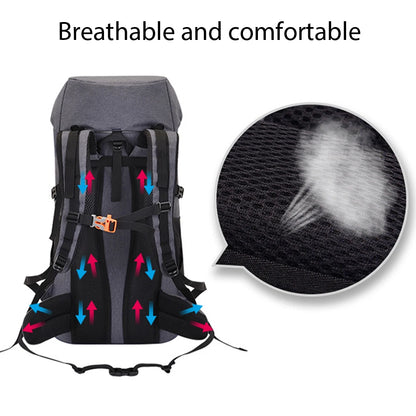 SYZM Mountaineering Bag Men Large Capacity 50L Sports Bag Waterproof  Breathable Outdoor Backpack Hiking Camping Travel Bag