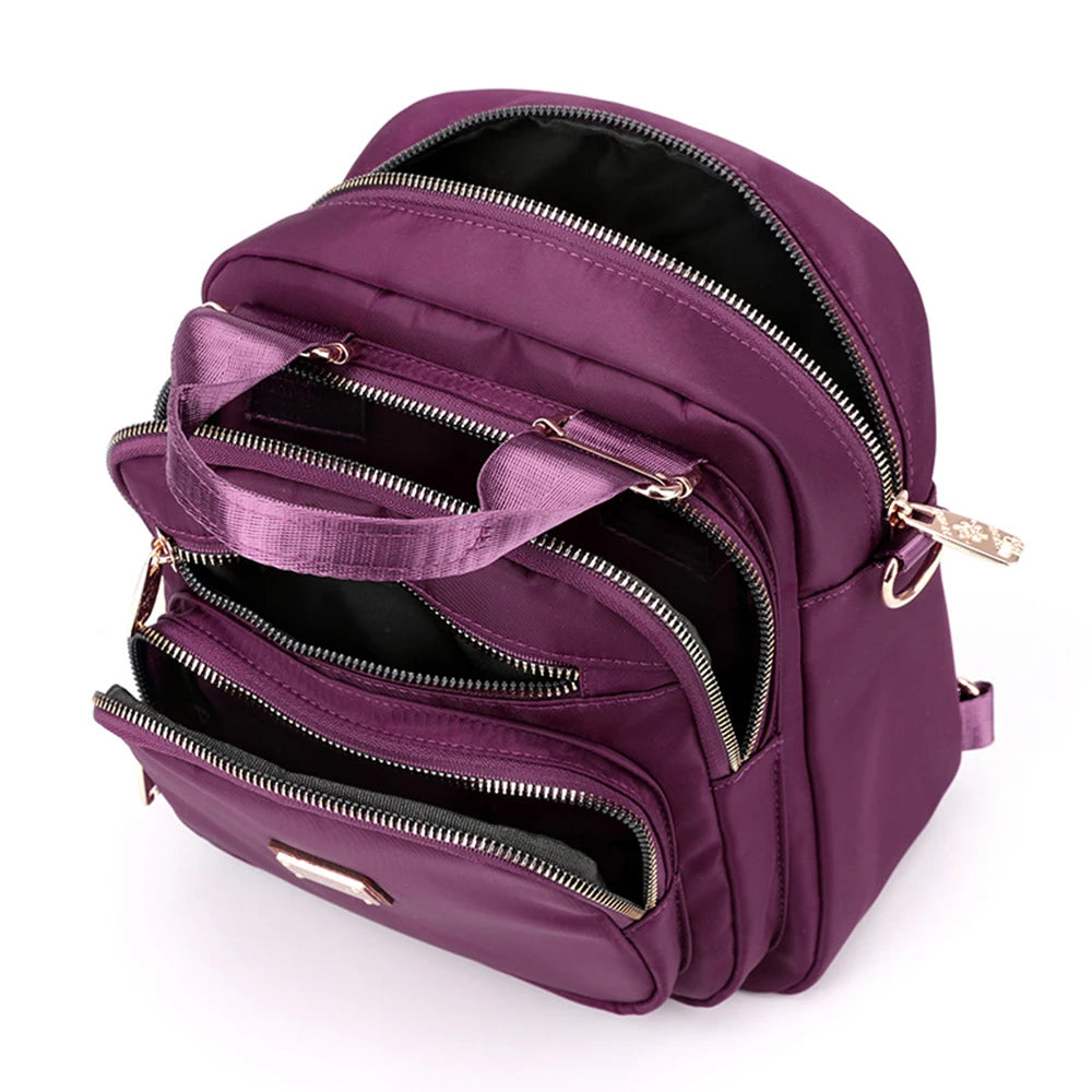 SYZM Multi-purpose Women  Backpack Nylon Shoulder Bag Messenger Bags Large Capacity Multi-layer Bag Female Handbags Coin Purse