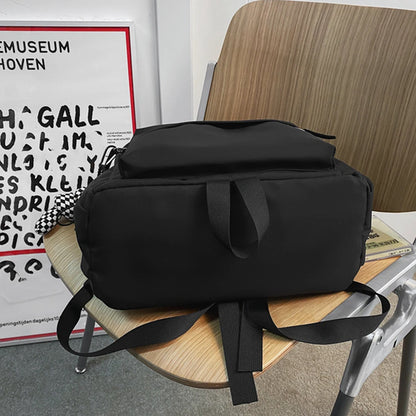 SYZM Nylon Letter Printed Backpack Large Capacity Student School Bags Fashion Travel Book Bag Casual Laptop Rucksack