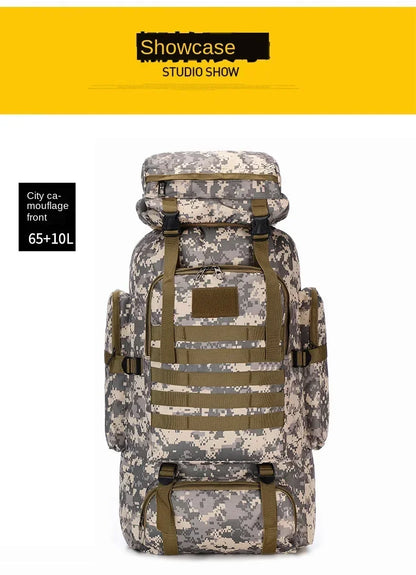 SYZM Outdoor Rucksacks Oxford Waterproof Tactical Backpacks Sports Camping Hiking Trekking Fishing Hunting Bags 80L