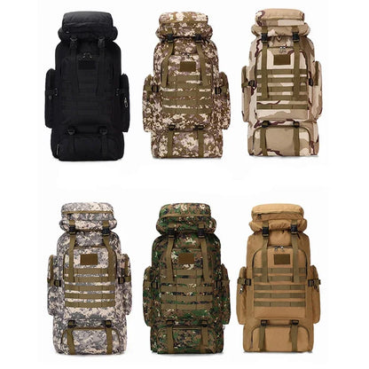SYZM Outdoor Rucksacks Oxford Waterproof Tactical Backpacks Sports Camping Hiking Trekking Fishing Hunting Bags 80L