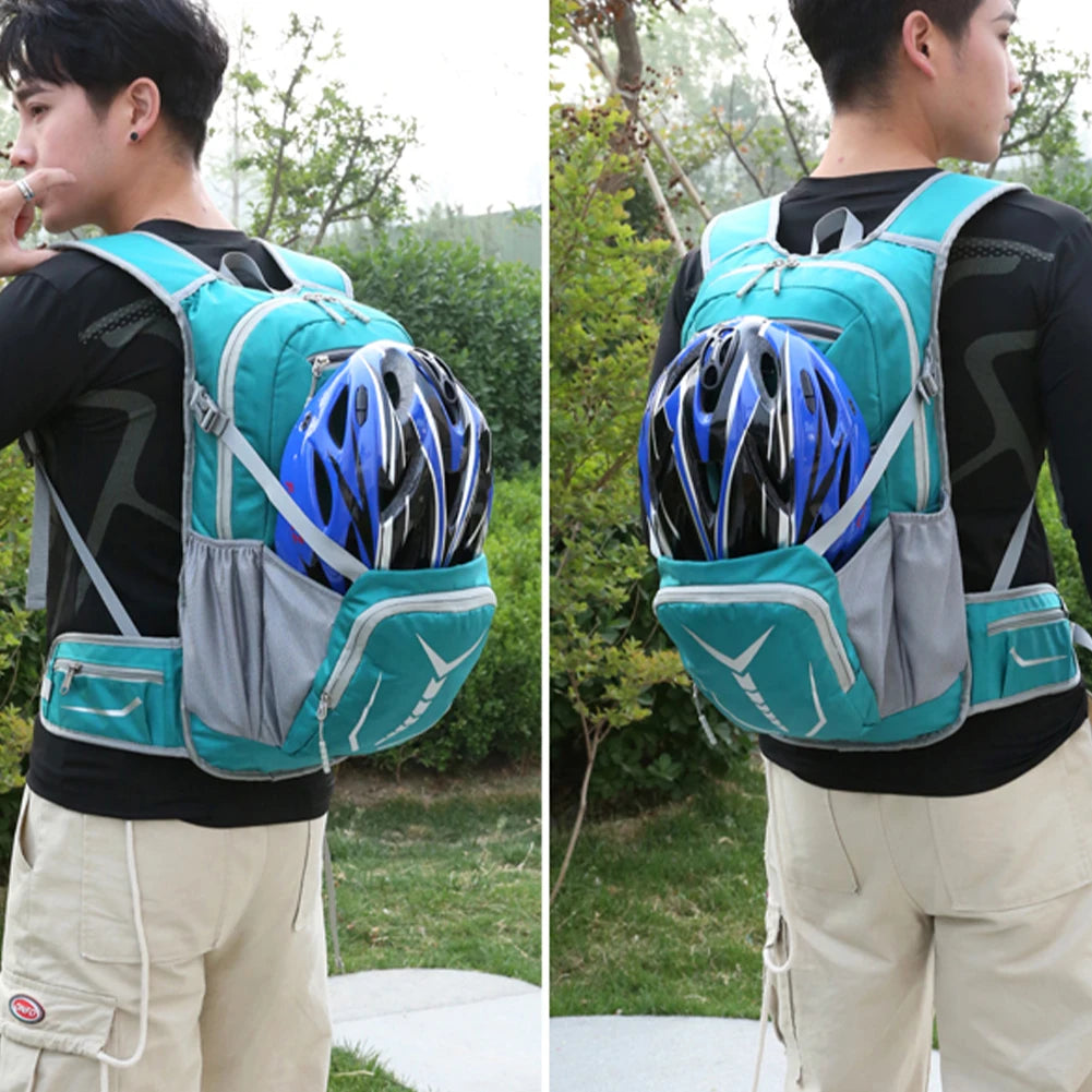 SYZM Outdoor Sport Cycling Water Bag Storage Hydration Pack Helmet Backpack Light Camping Hiking Bike Riding  Bladder Knapsack
