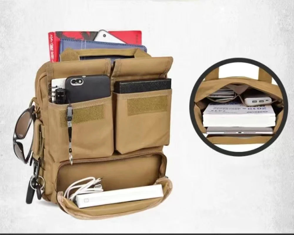SYZM Outdoor Tactical Shoulder Bag Multifunction Cross Body Bag Hiking Camping Hunting Daypack Fishing Backpack