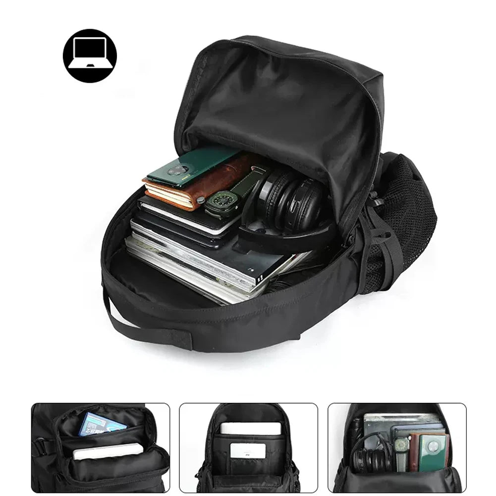SYZM Oxford Black Backpack High Quality Men's Backpack Fashion Travel knapsack Laptop Bag Large Capacity Student Bookbag
