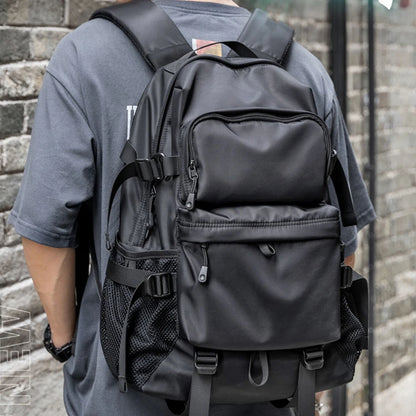 SYZM Oxford Black Backpack High Quality Men's Backpack Fashion Travel knapsack Laptop Bag Large Capacity Student Bookbag